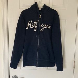 Navy Blue Zipper Jacket